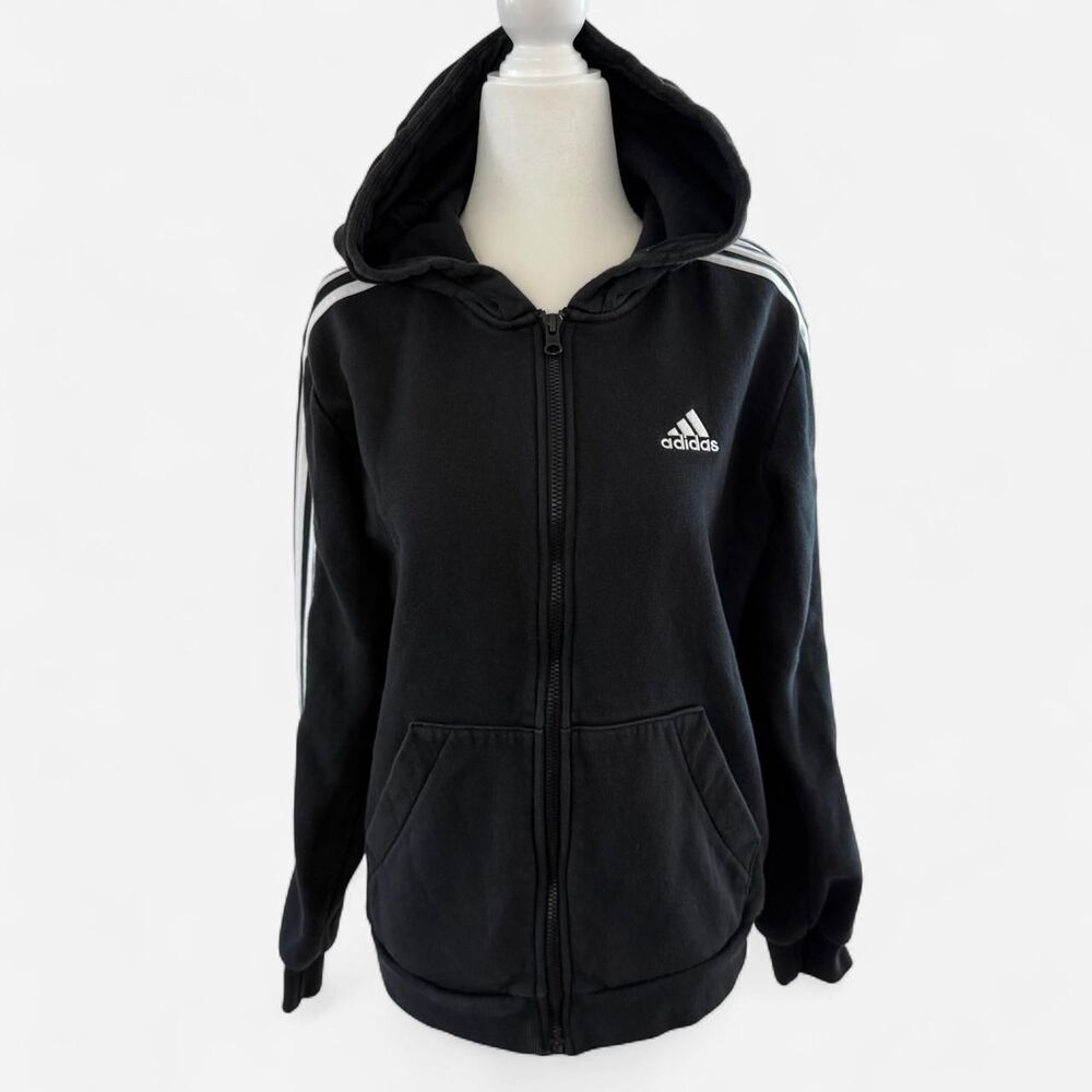 Adidas black zip up hoodie | Gym, Running, Pilates, Yoga
